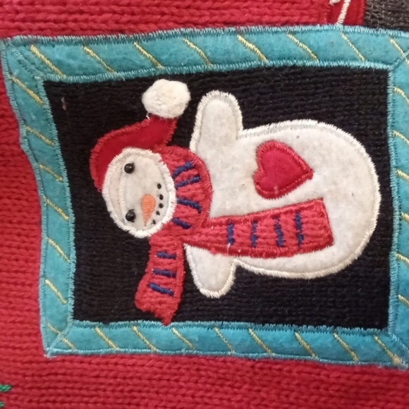 Studio Red Festive Snowman Vest Holiday Christmas Womens Suze Large - Picture 5 of 10